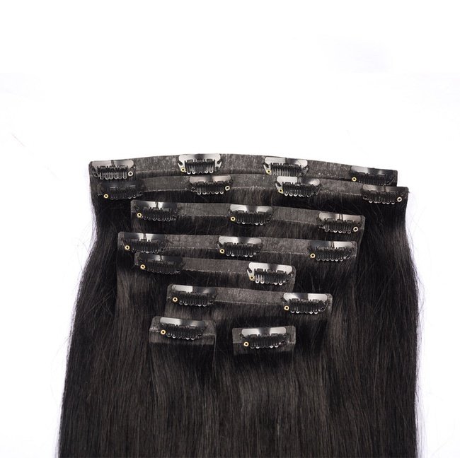 Natural Hair Extensions, Seamless Clips