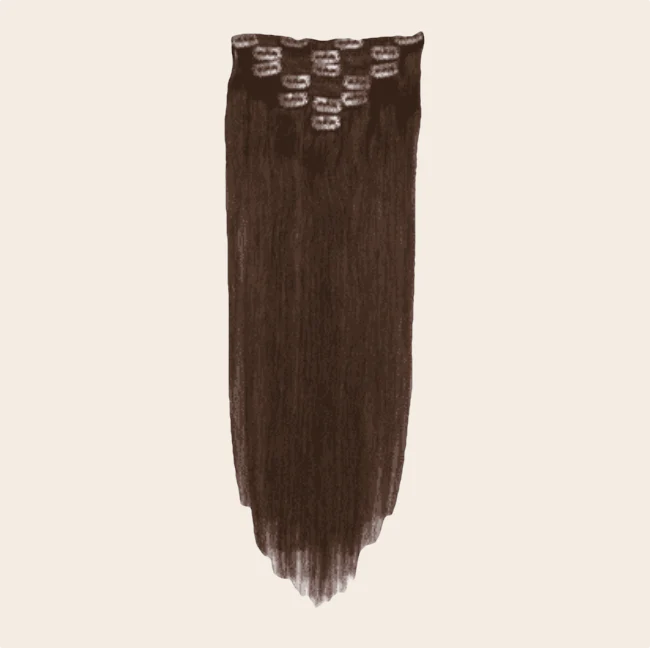 Natural hair extensions, classic clips
