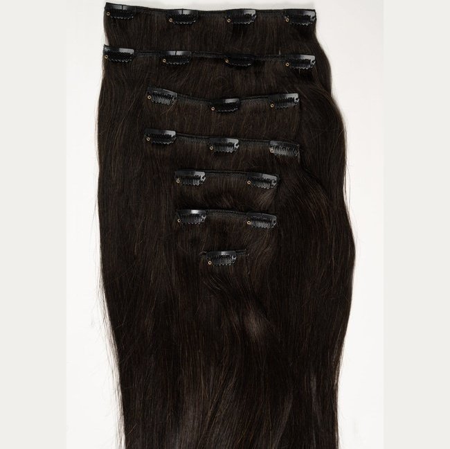 Natural hair extensions, classic clips