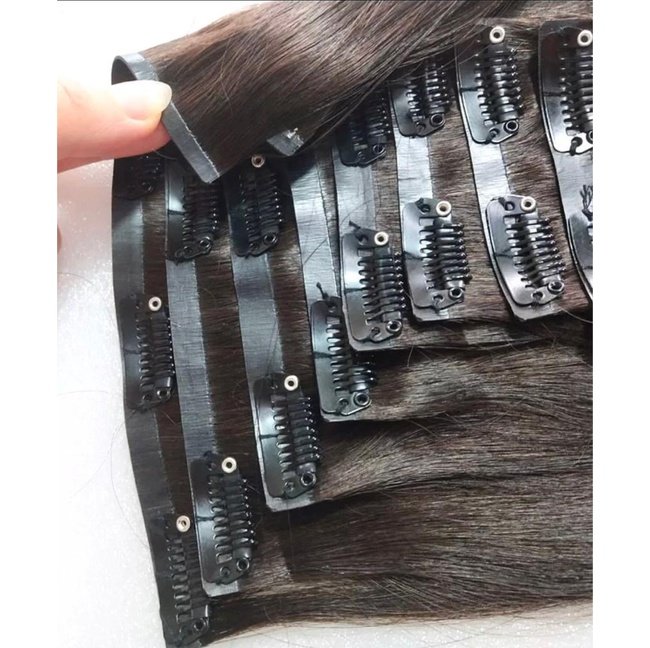 Natural Hair Extensions, Seamless Clips